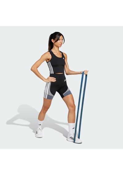 Adidas Train Essentials 3-stripes Kısa Kadın Atlet Jf8915 Siyah