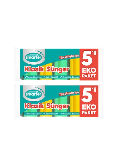 Smarter Klasik Bulaşık Süngeri 10 lu