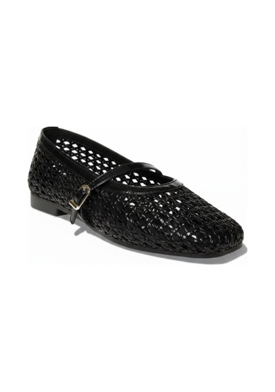 Fox Shoes Y726431709 Siyah Örgü Görünümlü Kadın Babet Siyah