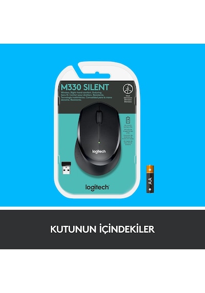 M330 Sılent Kablosuz Siyah 910-004909 Diğer