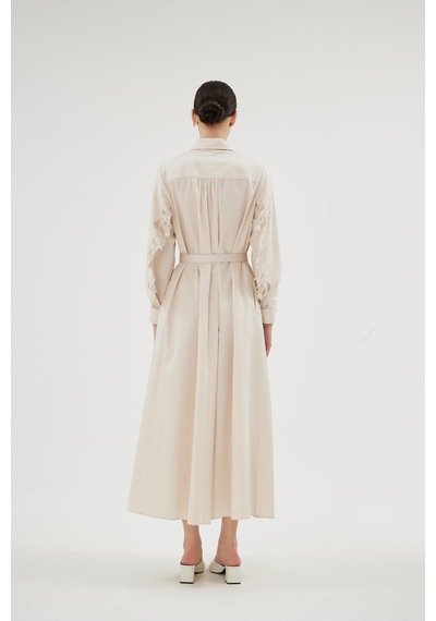 Senna Carter Dress Bej BEJ