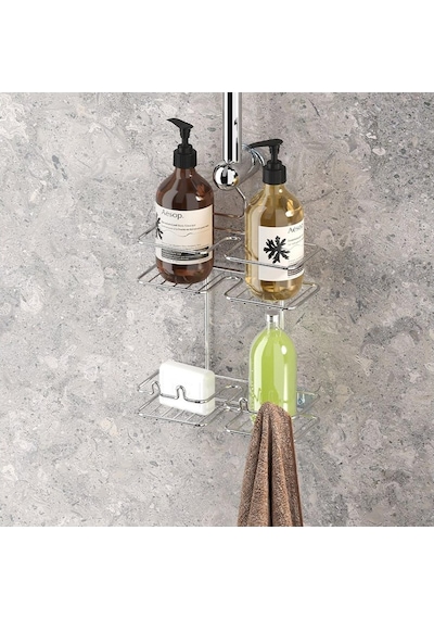 Tekno Tel Bk-067 Asmalı 2 Katlı Düz Banyo Duş Rafı Krom