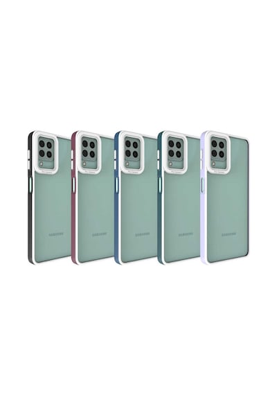 Galaxy M32 Kılıf Zore Mima Kenarları Renkli Silikon Kılıf