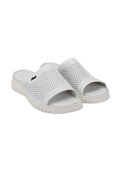 Forelli 38505 Sofia-g Beyaz Kadın Comfort Deri Terlik Beyaz