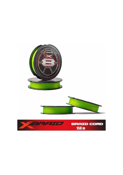 Ygk X035 Braıd Cord Pe X8 150m 3.6kg 0.09mm Fluo Green Ajı Lrf İp Misina - Standart