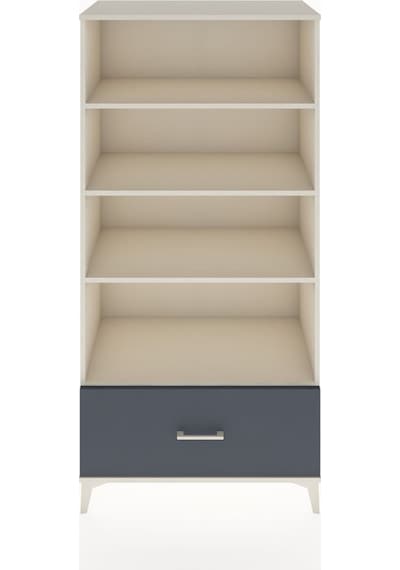 Hyperion Dolap 4 Raflı Tek Çekmeceli 88x44x182 Aytaşı-antrasit Aytaşı