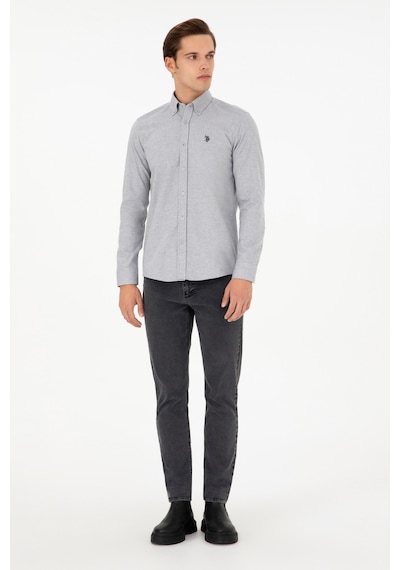 U.s. Polo Assn. Erkek Gri Gömlek Desenli 50296626-vr024 Gri