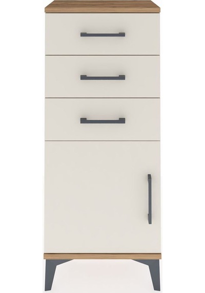 Arges Komodin Tek Raflı 3 Çekmeceli Tek Kapaklı 44x30x106 Çam... Çam