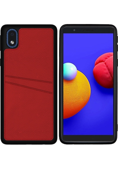 Fitcase Samsung Uyumlu Galaxy A01 Core Kilif Proda Deri Çift Kartlik Cep 500640610