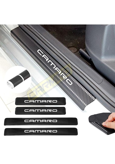 Chevrolet Camaro Karbon Kapı Eşiği Sticker 4 Adet