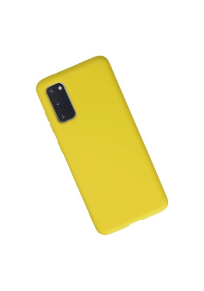 Samsung Uyumlu Galaxy S20 Uyumlu Kılıf Nano İçi Kadife Silikon - Sarı