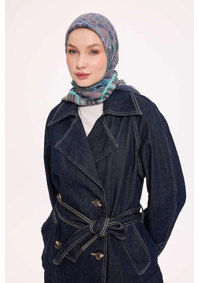 Silk Home Dört Mevsim Antik Motif Viskon Velora Eşarp 6420 Gül Kurusu