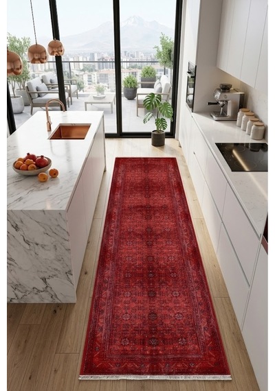 Dekoratif Halı Kaymaz Taban Leke Tutmaz Yıkanabilir Kilim Özel Ölçü Salon Halısı 3009