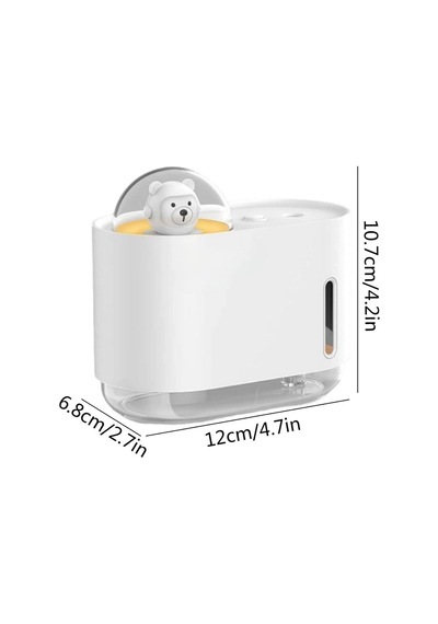 Uzay Ayısı 300 Ml Usb Hava Nemlendirici Led Işıklı Masaüstü Buhar Makinesi, Yatak Odası &amp Amp