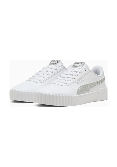 Puma Carina 3.0 Metallic Whisper Kadın Sneakers Spor Aayakkabı 40451101 Beyaz