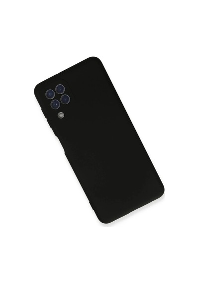 Samsung Uyumlu Galaxy A22 Uyumlu Kılıf Nano İçi Kadife Silikon - Siyah