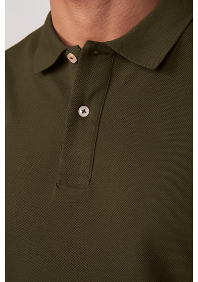 Tudors Erkek Regular Fit Klasik Kesim %100 Pamuk Düz Pike Haki Polo Yaka Tişört-33016 Haki