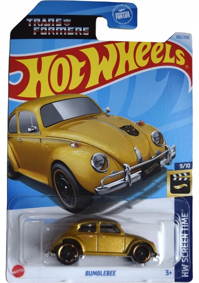 Hot Wheels - Bumblebee - Volkswagen Beetle 1/64 Transformers - Uzun Kartonet Sarı