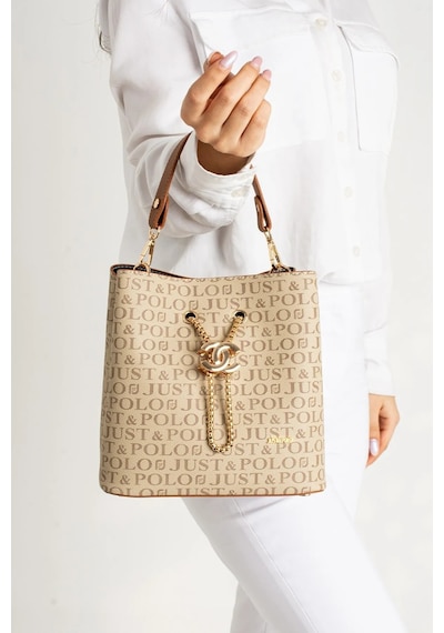 Just Polo Kadın Taba Monogram Omuz Çantası 2120mh 39355331
