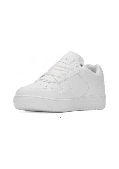 Günlük Unisex Spor Ayakkabı Bağcıklı Bilek Destekli Hafif Kalın Yüksek Taban Sneaker 2100 10-beyaz-beyaz