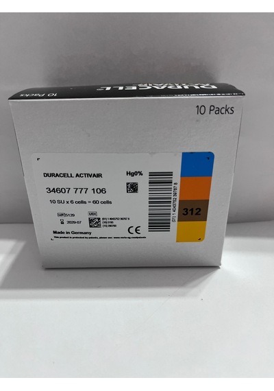 Duracell Kulak Pili No: 312 / 10 Luk Paket 60 Adet
