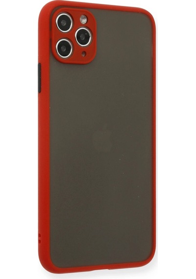 Gld-spt- Newface Apple Uyumlu iPhone 11 Pro Max Kılıf Montreal Silikon Kapak - Kırmızı