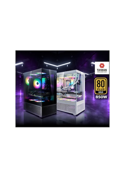 XPG Invader X Mini 5xARGB Fan Siyah 850W 80+Gold ATX Gaming Oyuncu Kasa