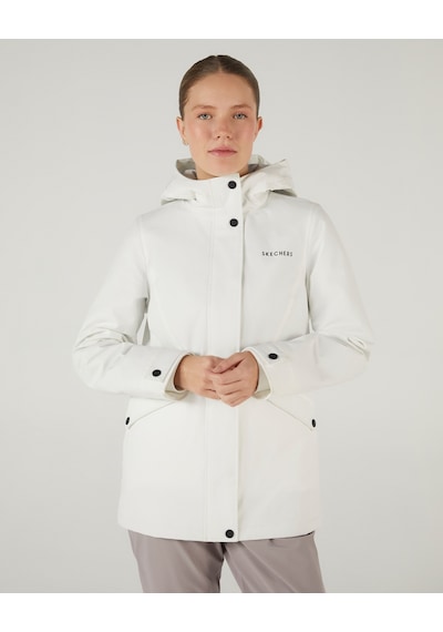 Skechers W Outerwear Padded Jacket Kadın White Traditional Mont S242041-100 Beyaz