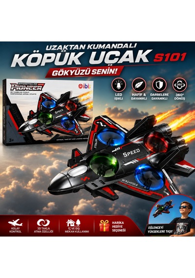 Uzaktan Kumandalı Köpük Uçak S101 Led Işıklı Rc Uçak Darbeye Dayanıklı Köpük Gövde