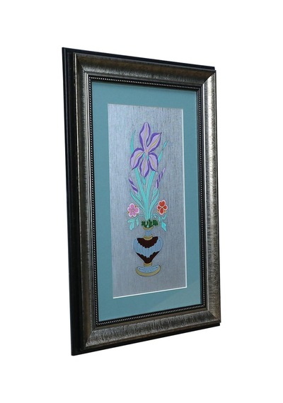 E38 El İşçiliği Vazolu Buket Tablo - 34 50 Cm - 6538