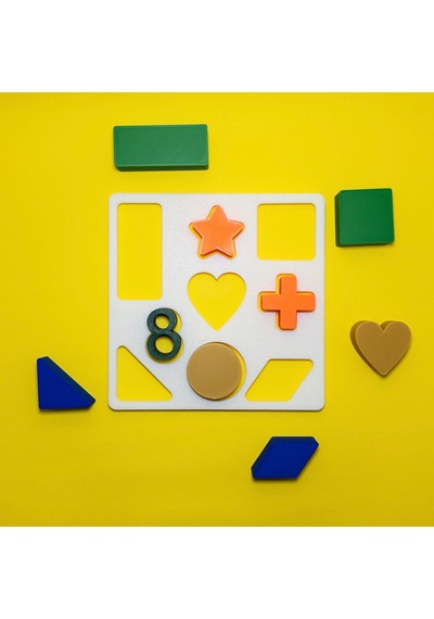 9 Parçalı Kalın Geometrik Bultak - Renk Ve Şekil Öğrenme Montessori Seti, Bebek İnce Motor Oyunu