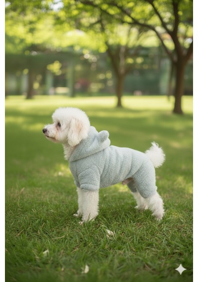 Kedi - Köpek Welsoft Peluş Kışlık Bacaklı Sweat - Pijama - Kıyafet - Mont - Yelek
