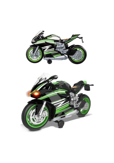 Teamsterz Street Moverz Sesli ve Işıklı Motorsiklet Yeşil