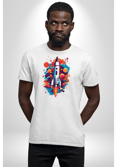 Uzay Aracı Roket Unisex Unisex Beyaz Organik Baskılı T-shirt Penye Yüksek Kalite Beyaz Uzay Aracı Roket Unisex Unisex Beyaz Organik Baskılı T-shirt Penye Yüksek Kalite Beyaz