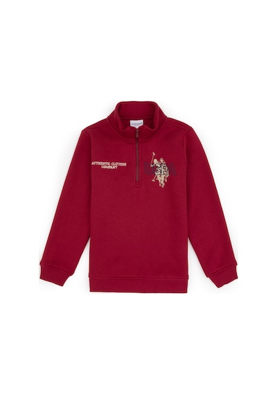 U.s. Polo Assn. Erkek Çocuk Sweatshirt 50315815-vr104 Koyu Frambuaz/dark Raspberry