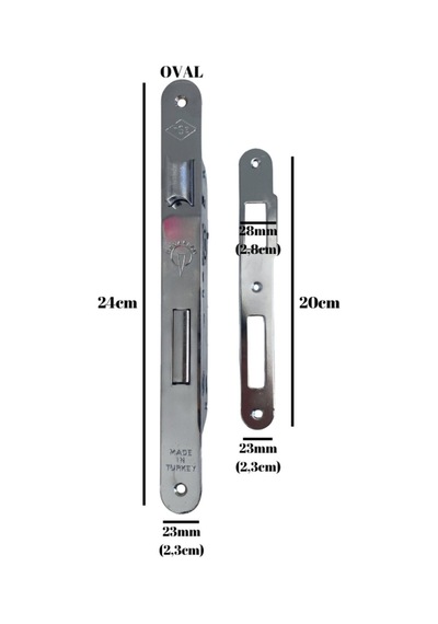 Oval 40mm Gömme İç Kapı Wc Kilidi Tuvalet Ve Banyo Kapısı Kilidi Wc 23mmx40mm