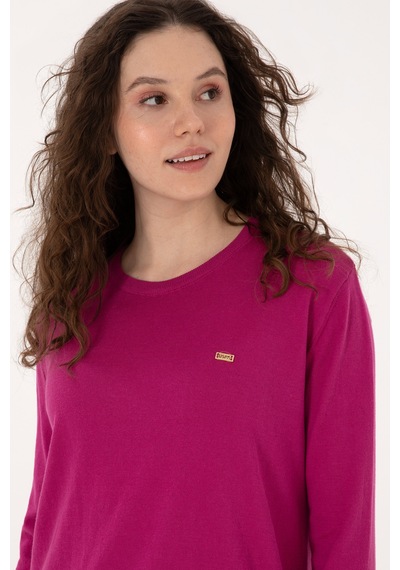 U.S. Polo Assn. Kadın Pembe Bisiklet Yaka Basic Kazak 50313579-VR252 U.S. Polo Assn. Kadın Pembe Bisiklet Yaka Basic Kazak 50313579-VR252