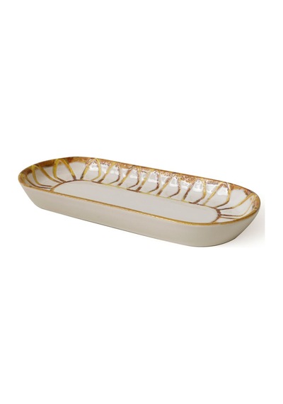 Keramika Worn Gold Noyan Kayık Tabak 26 Cm 2 Adet 22967 Çok Renkli