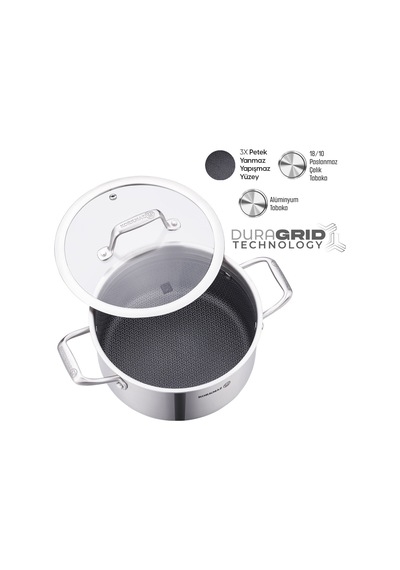 Korkmaz Altima 24x12cm Tencere A3872 Gri