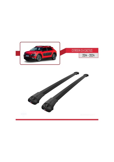 Citroen C4 Cactus 2014 Ve Sonrası İle Uyumlu Ace-1 Ara Atkı Tavan Barı Siyah
