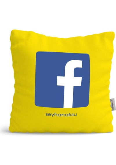 Kişiye Özel Facebook Sarı Yastık
