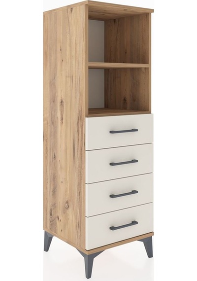 Hyperion Dolap 2 Raflı 4 Çekmeceli 44x44x134 Çam-aytaşı Çam