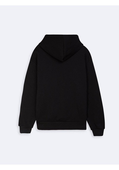 Little Big Ltb Bayena Baskılı Kapişonlu Sweatshırt Siyah