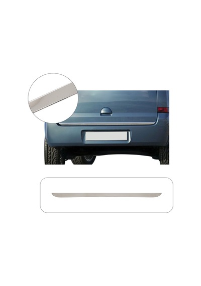 Opel Meriva A Uyumlu 2002-2010 Krom Bagaj Alt Çıtası Paslanmaz Çelik
