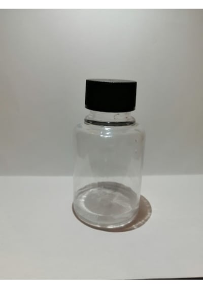 30ml Şeffaf Plastik Şişe+siyah Düz Kapak,boş Şişe,medikal Şişe,50 Adet