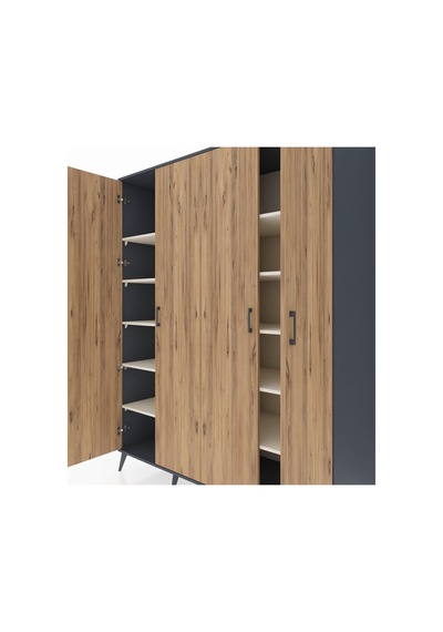 Kronos Gardrop 10 Raflı 4 Kapaklı 176x59x221 Antrasit-çam/aytaşı Çam/aytaşı Kronos Gardrop 10 Raflı 4 Kapaklı 176x59x221 Antrasit-çam/aytaşı Çam/aytaşı