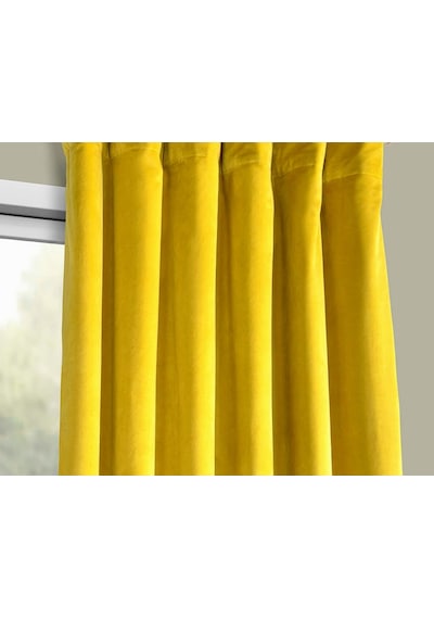 Evdepo Home Deniz Soft Pileli Fon Perde Sarı