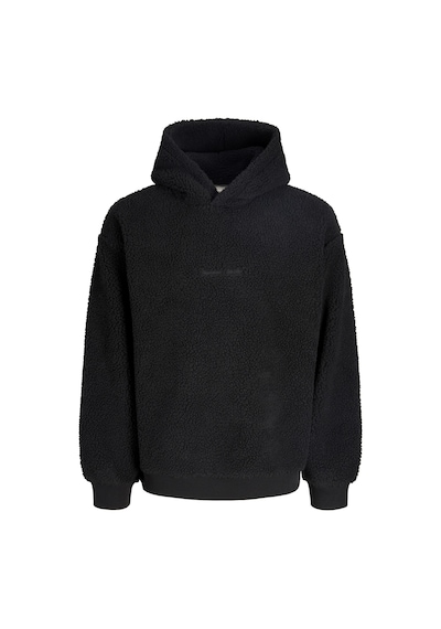 Jack & Jones Erkek Nakii Detayli Loose Fit Hoodie - Norrebro - 12293535 Siyah