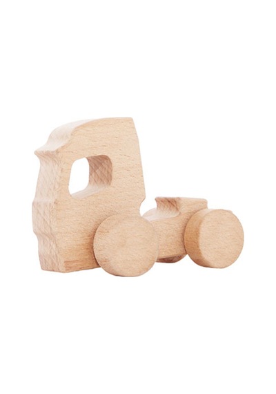 Cwwtoys Kargo Tır Boyasız Ahşap Oyuncak, Masif Kayın, 18 Ay+