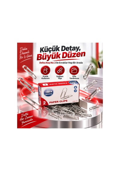 Ataş No:2 Metal Evrak Ataşı